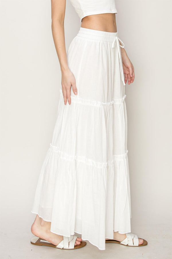 Tasha Tiered Skirt - Off White