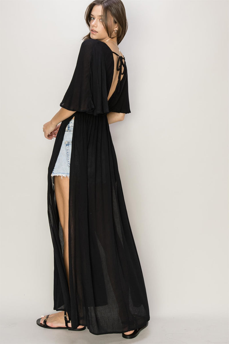 Nora Cover-Up Dress - Black