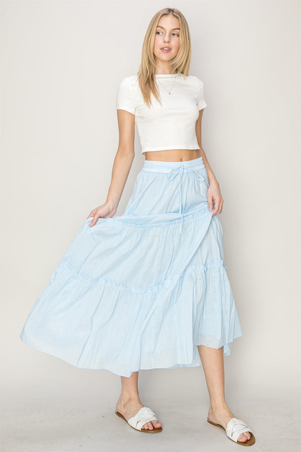 Tasha Tiered Skirt - Blue