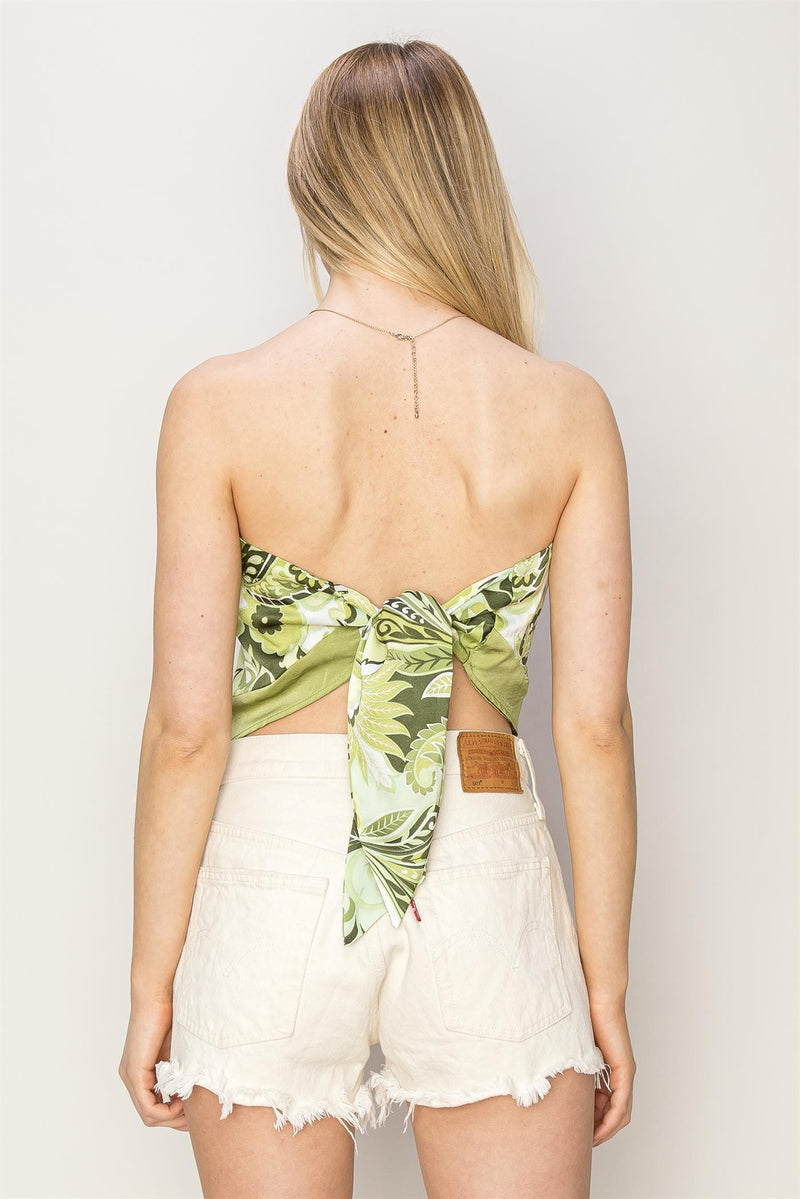 Olly Scarf Top - Green Combo