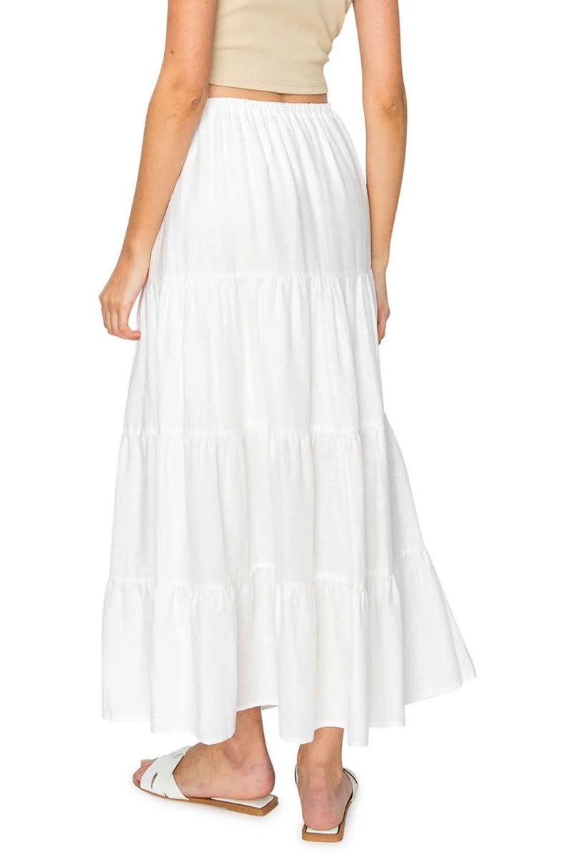 Palma Tiered Skirt - White