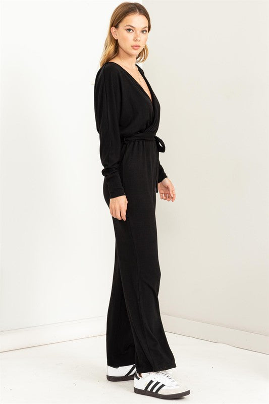 Joe Surplice Jumpsuit - Black