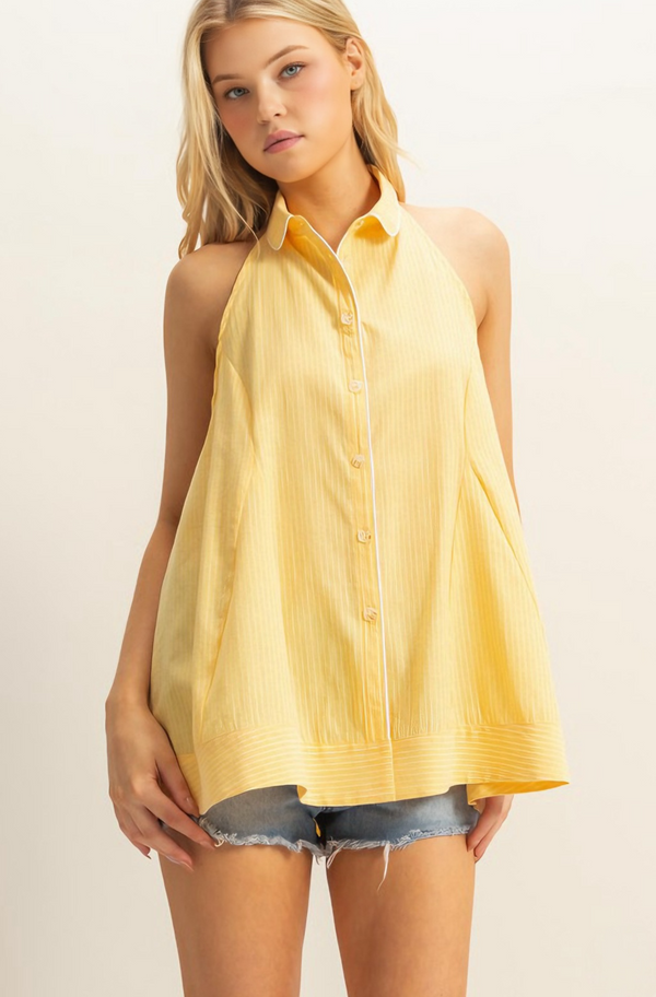Rowan Halter Open Back Shirt