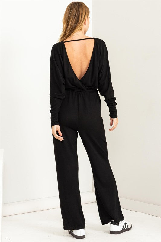 Joe Surplice Jumpsuit - Black