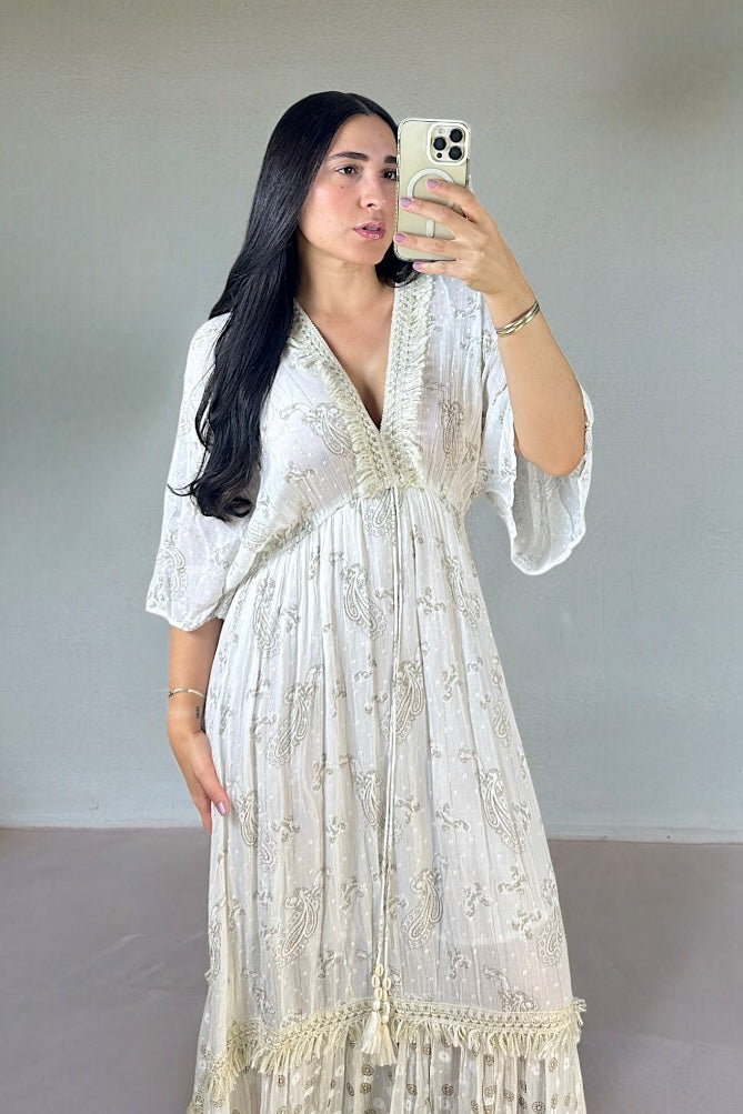 Magdalena Maxi Dress - Off White