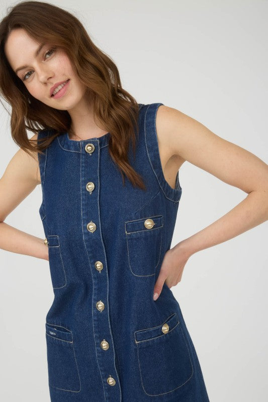 Ruby Sleeveless Denim Mini