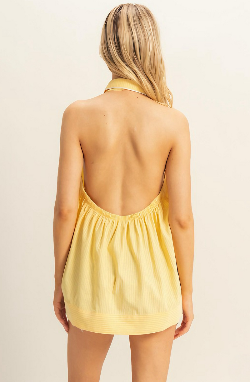Rowan Halter Open Back Shirt