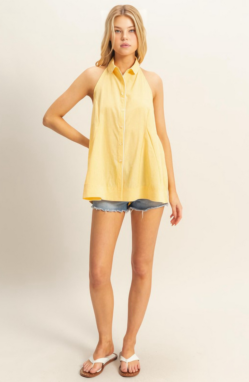 Rowan Halter Open Back Shirt
