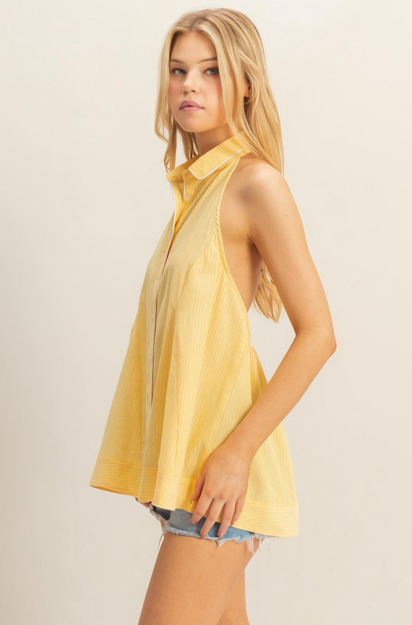 Rowan Halter Open Back Shirt