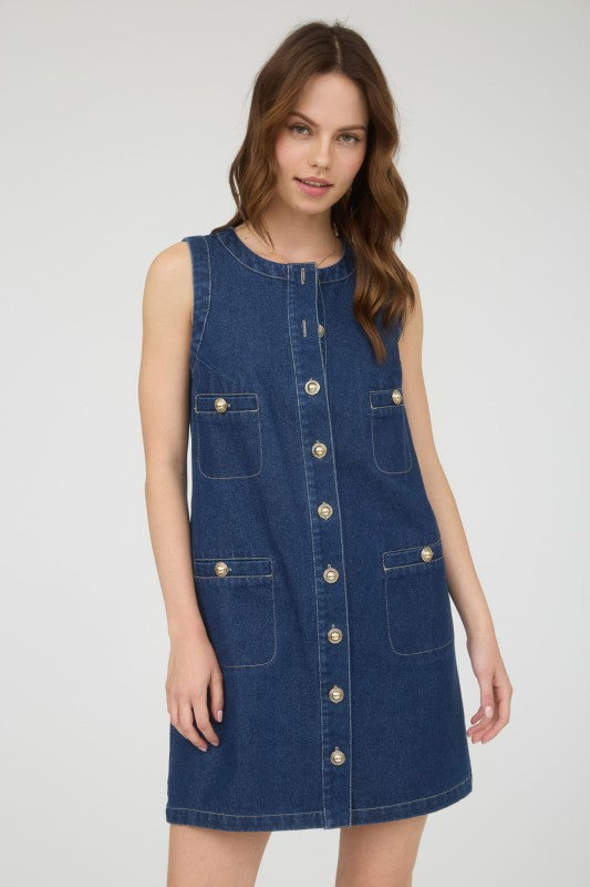 Ruby Sleeveless Denim Mini