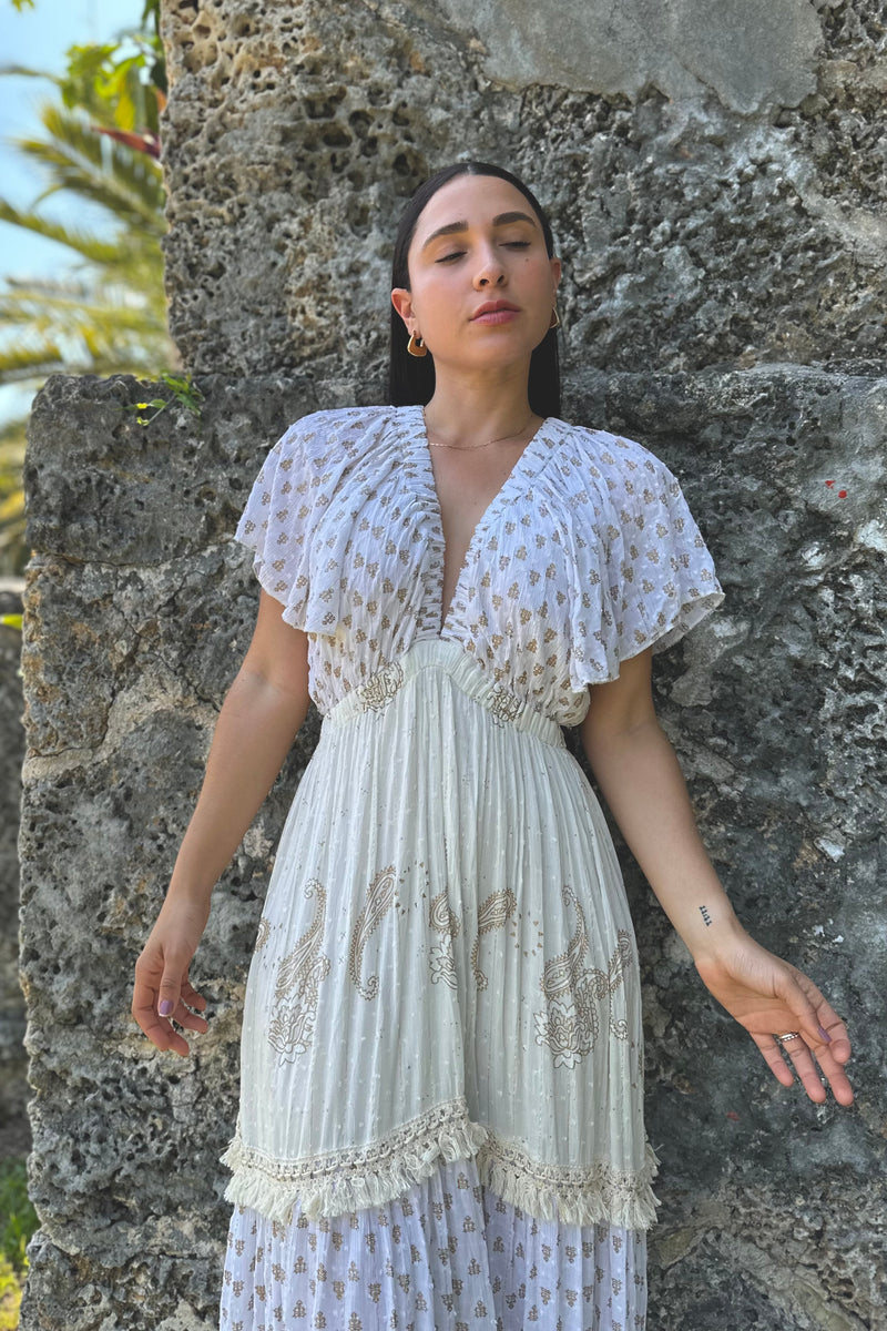 Dahlia Maxi Dress - White/Ivory Wildy Belle Dahlia Maxi Dress - White/Ivory Wildy Belle
