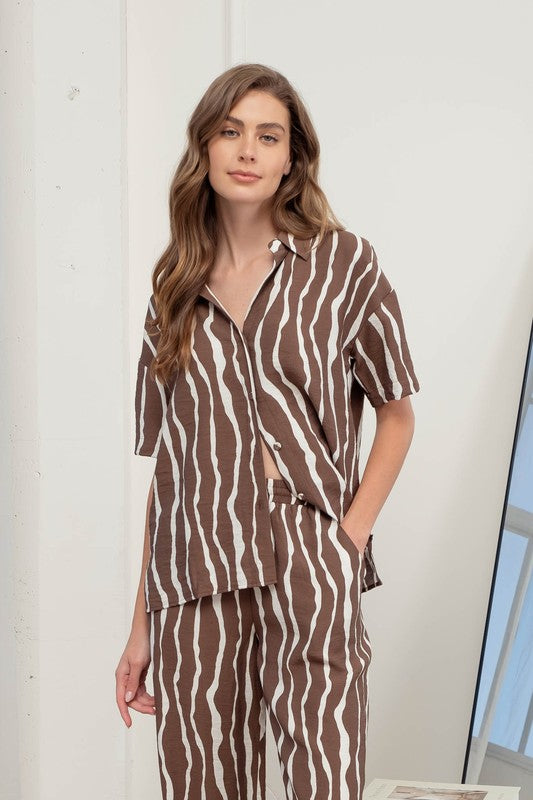 Pippa Zebra Matching set - Brown