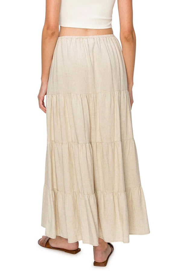 Palma Tiered Skirt - Oatmeal