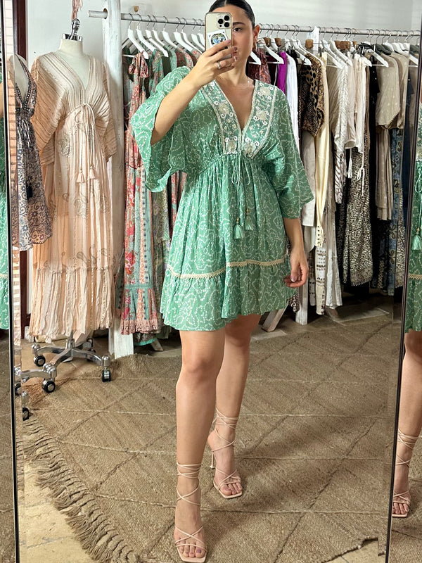 Camille Mini Dress - Green